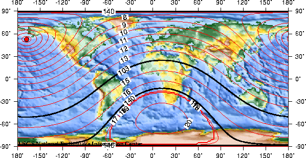 Theoretical P-wave Travel Times