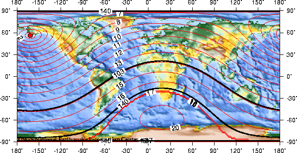 Theoretical P-wave Travel Times