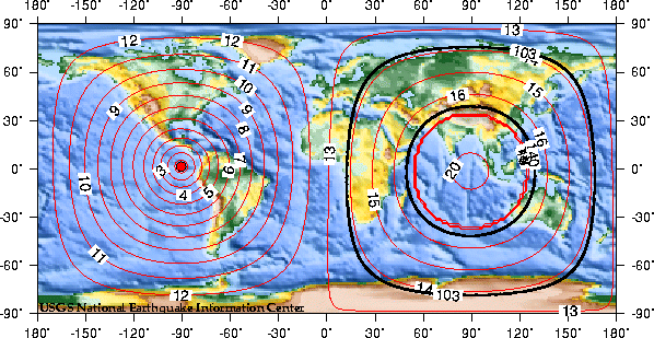 Theoretical P-wave Travel Times