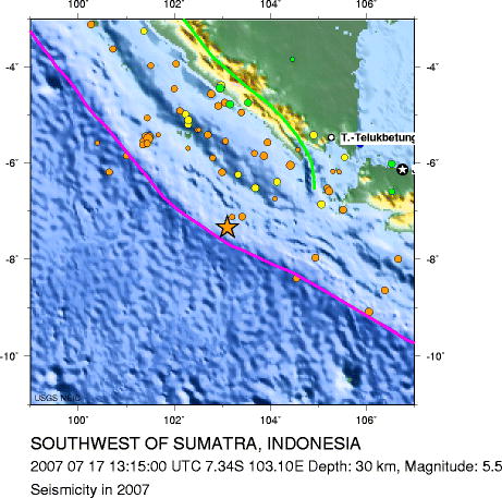 Seismicity in 2007