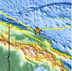 Small map showing earthquake