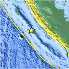 Small map showing earthquake