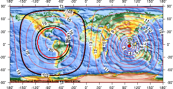 Theoretical P-wave Travel Times