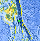 Small map showing earthquake