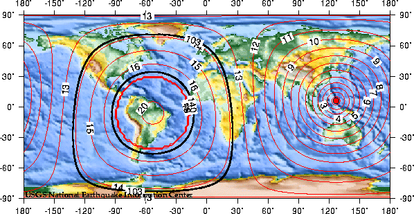 Theoretical P-wave Travel Times