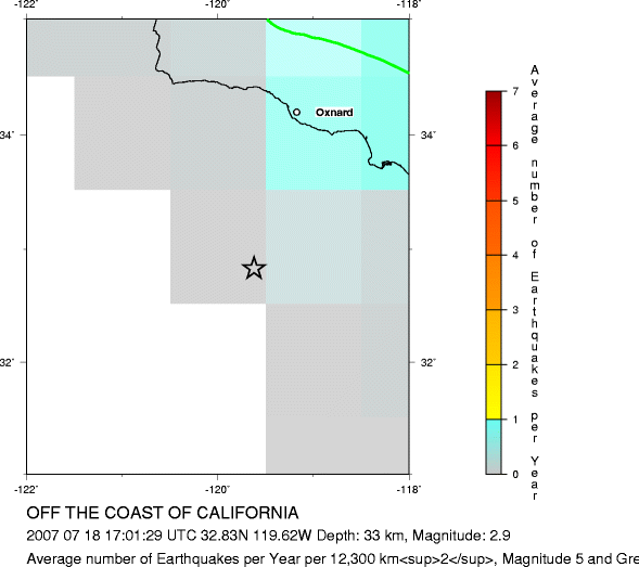 Earthquake Density Map,Shallow Earthquakes: Depth 0-70 km