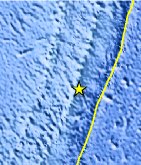 Small map showing earthquake