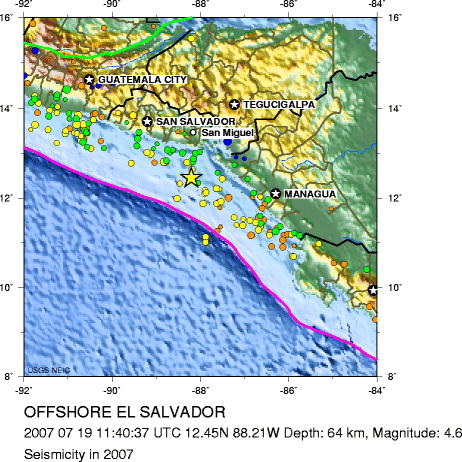 Seismicity in 2007