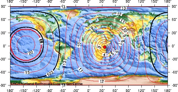 Theoretical P-wave Travel Times