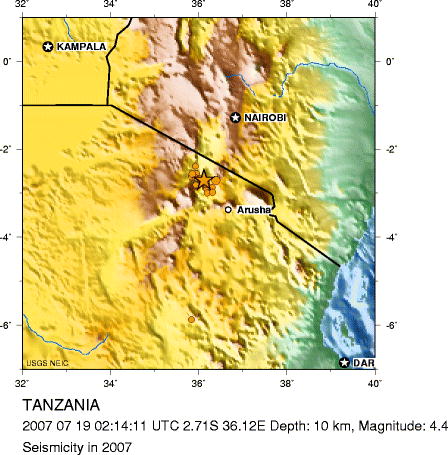 Seismicity in 2007