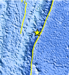 Small map showing earthquake