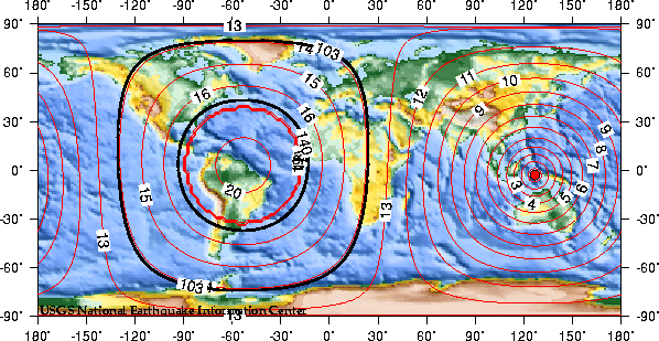 Theoretical P-wave Travel Times