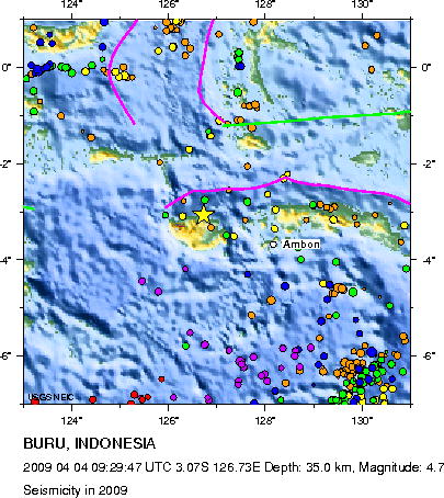 Seismicity in 2009