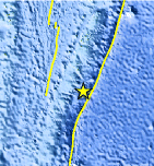 Small map showing earthquake