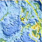 Small map showing earthquake