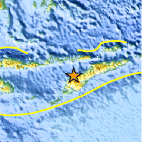 Small map showing earthquake