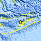 Small map showing earthquake