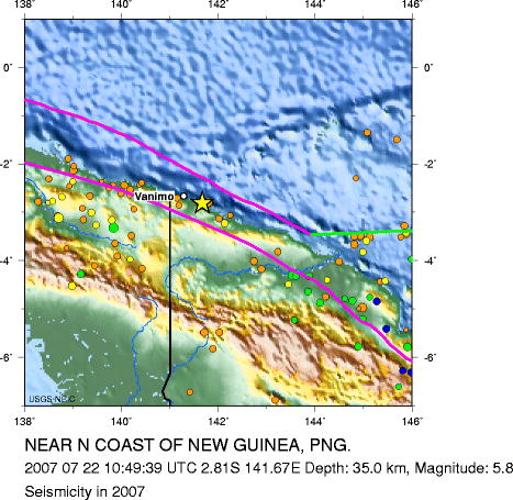 Seismicity in 2007