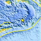 Small map showing earthquake