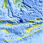 Small map showing earthquake