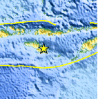 Small map showing earthquake
