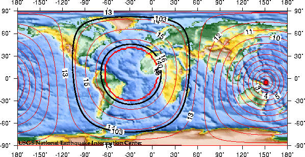 Theoretical P-wave Travel Times