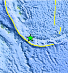 Small map showing earthquake