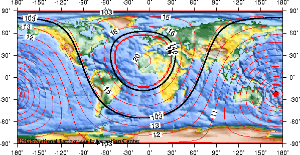 Theoretical P-wave Travel Times