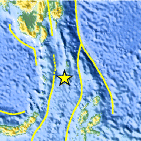 Small map showing earthquake