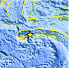 Small map showing earthquake