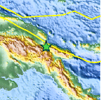 Small map showing earthquake