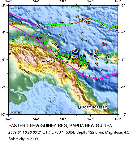 Seismicity in 2009