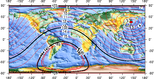 Theoretical P-wave Travel Times