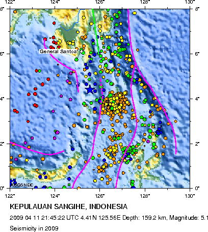 Seismicity in 2009