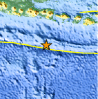 Small map showing earthquake
