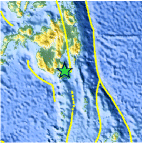 Small map showing earthquake