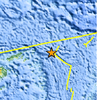 Small map showing earthquake