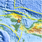 Small map showing earthquake