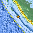 Small map showing earthquake