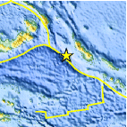 Small map showing earthquake