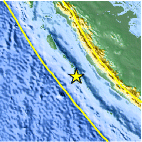 Small map showing earthquake