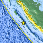 Small map showing earthquake