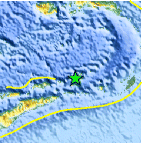Small map showing earthquake
