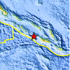 Small map showing earthquake