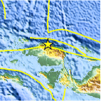 Small map showing earthquake