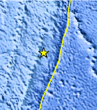 Small map showing earthquake