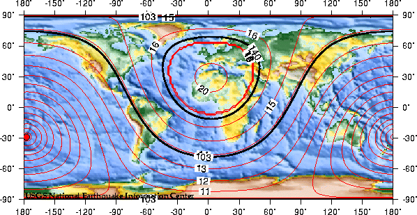 Theoretical P-wave Travel Times