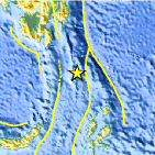 Small map showing earthquake
