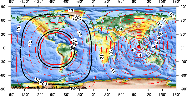 Theoretical P-wave Travel Times