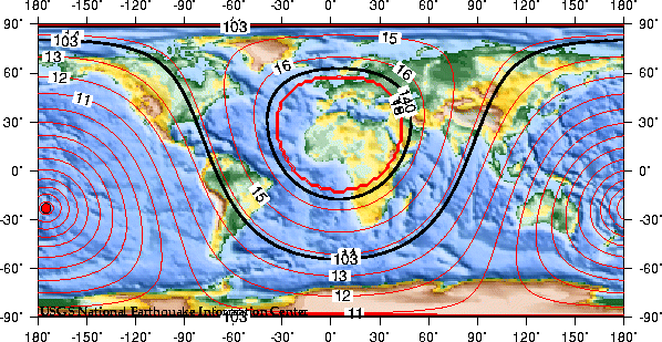 Theoretical P-wave Travel Times